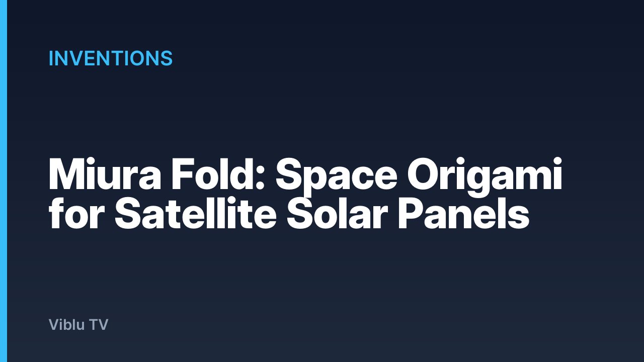 Inventions - Miura Fold: Space Origami for Satellite Solar Panels