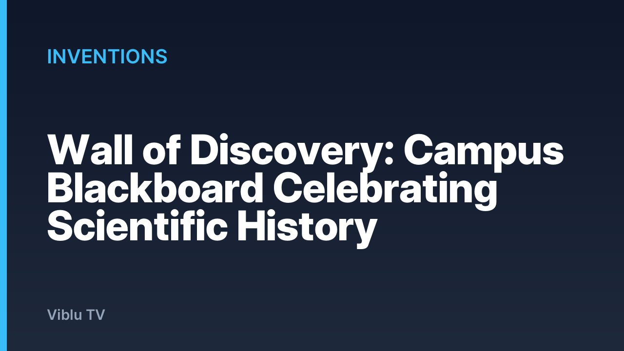 Inventions - Wall of Discovery: Campus Blackboard Celebrating Scientific History