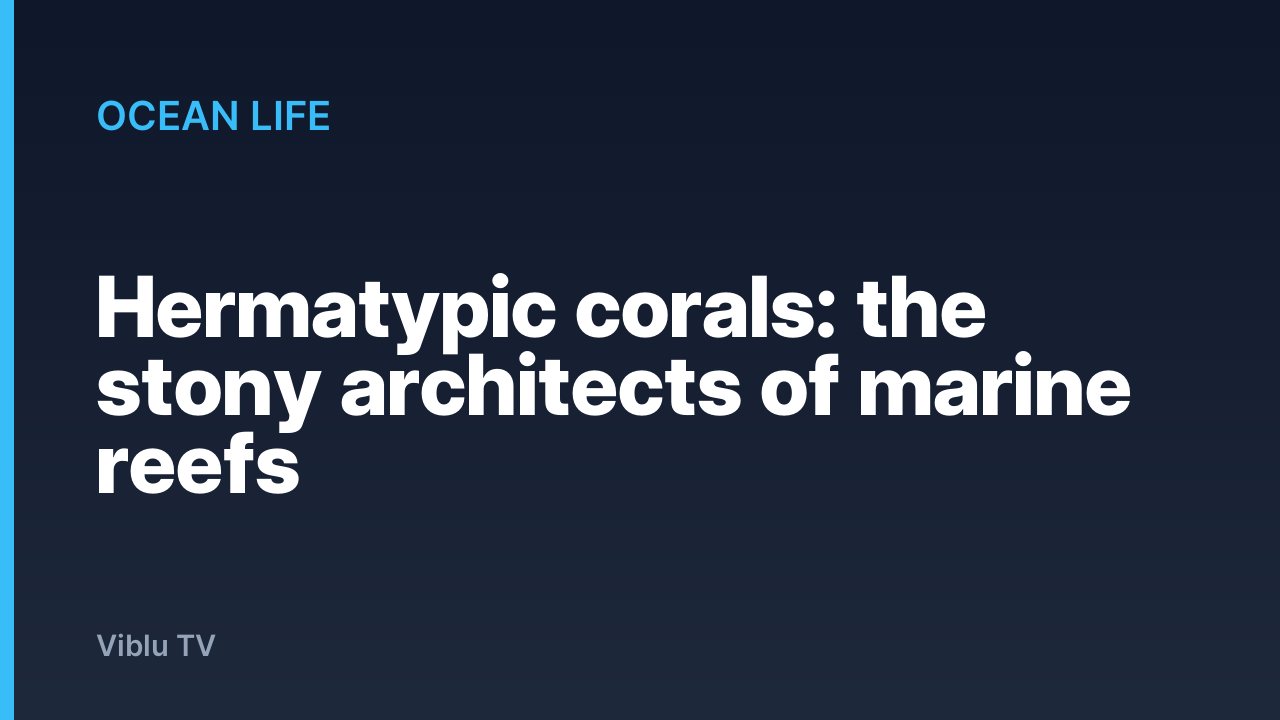 Ocean Life - Hermatypic corals: the stony architects of marine reefs