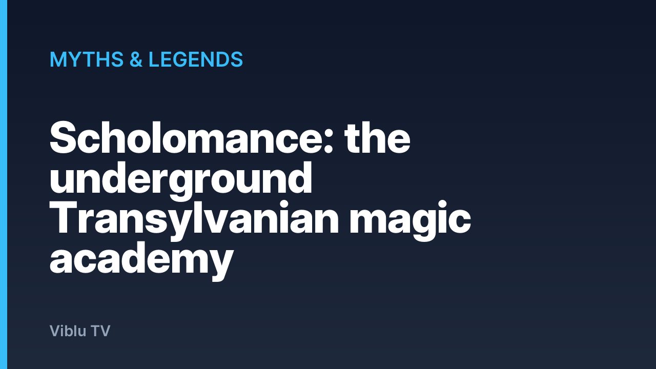 Myths & Legends - Scholomance: the underground Transylvanian magic academy