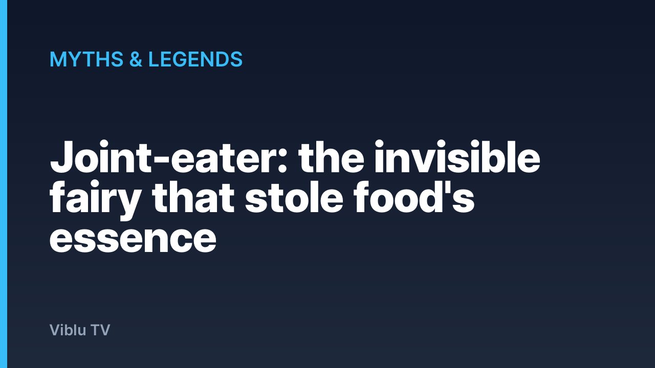 Myths & Legends - Joint-eater: the invisible fairy that stole food's essence