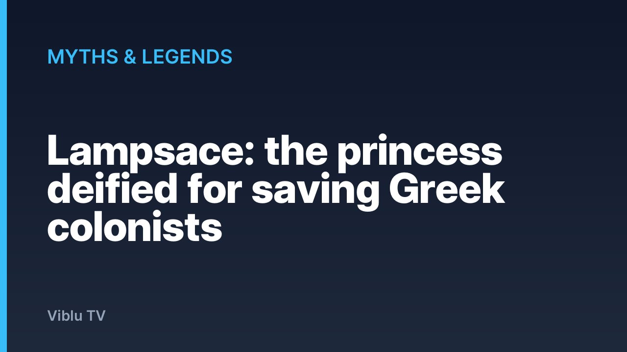 Myths & Legends - Lampsace: the princess deified for saving Greek colonists