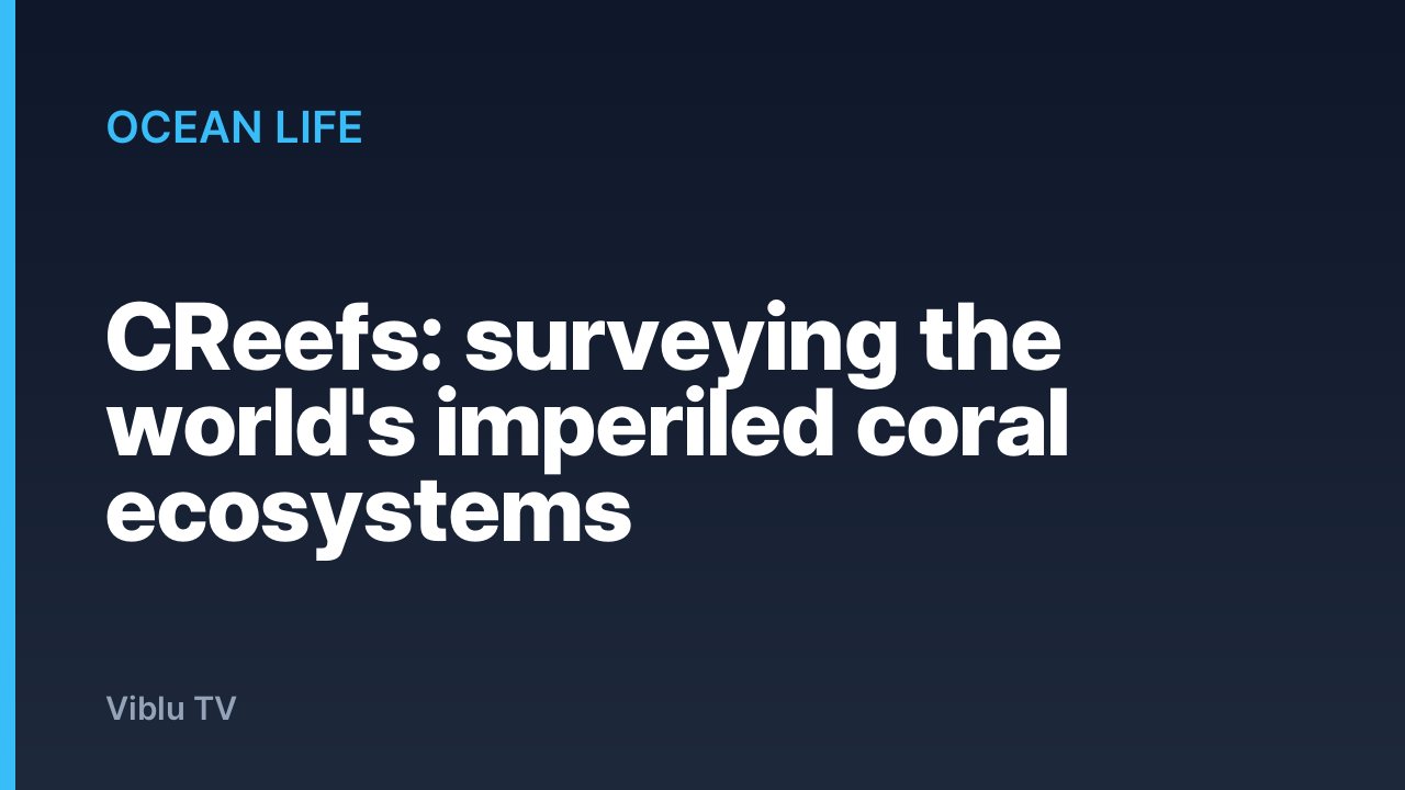 Ocean Life - CReefs: surveying the world's imperiled coral ecosystems