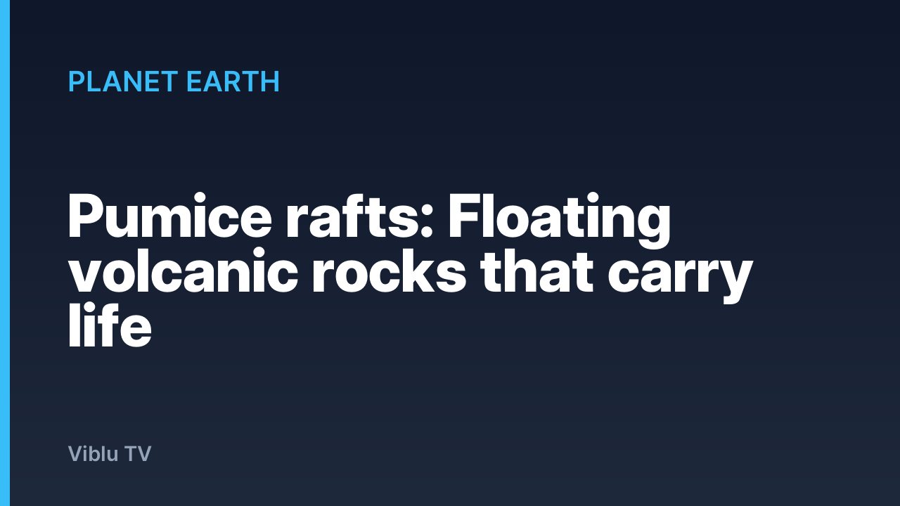 Planet Earth - Pumice rafts: Floating volcanic rocks that carry life