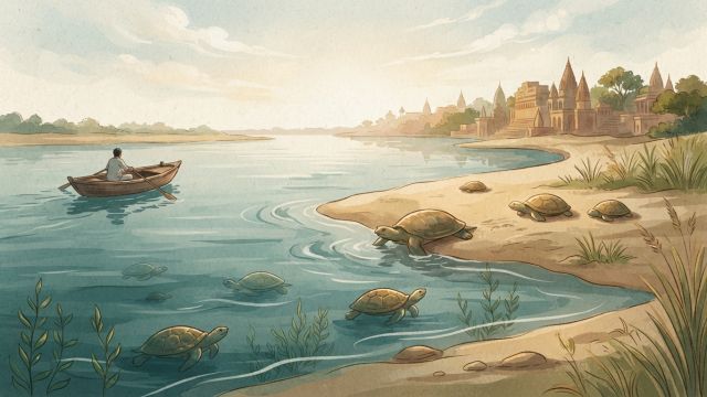 Ocean Life - Kachhua Sanctuary: river turtles deployed to clean the Ganges