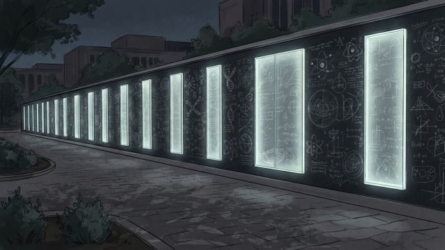 Inventions - Wall of Discovery: Campus Blackboard Celebrating Scientific History