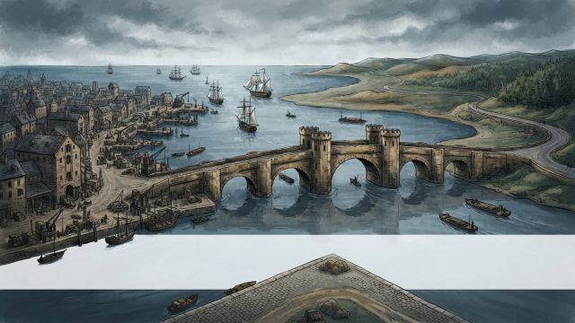 Great Structures - The lowest bridging point: Where river commerce met the sea