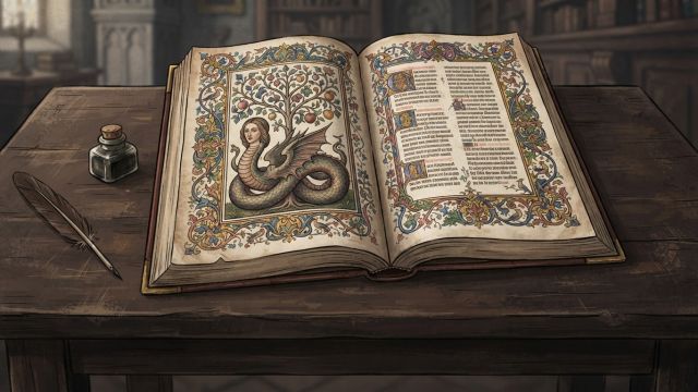 Myths & Legends - Draconcopedes: the medieval serpent with a woman's face