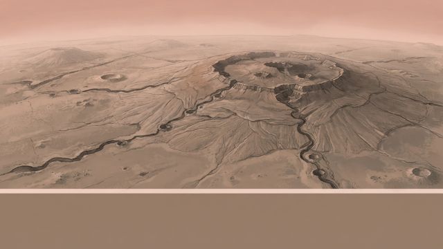 Planet Earth - Arsia Mons: the colossal Martian shield volcano