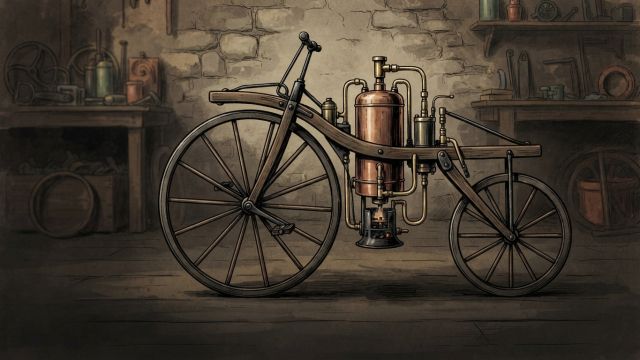 Inventions - Roper steam velocipede: an early steam-powered motorcycle pioneer
