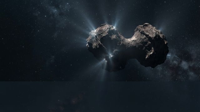 Space - Stereo Images Reveal Active Surface of Comet 67P