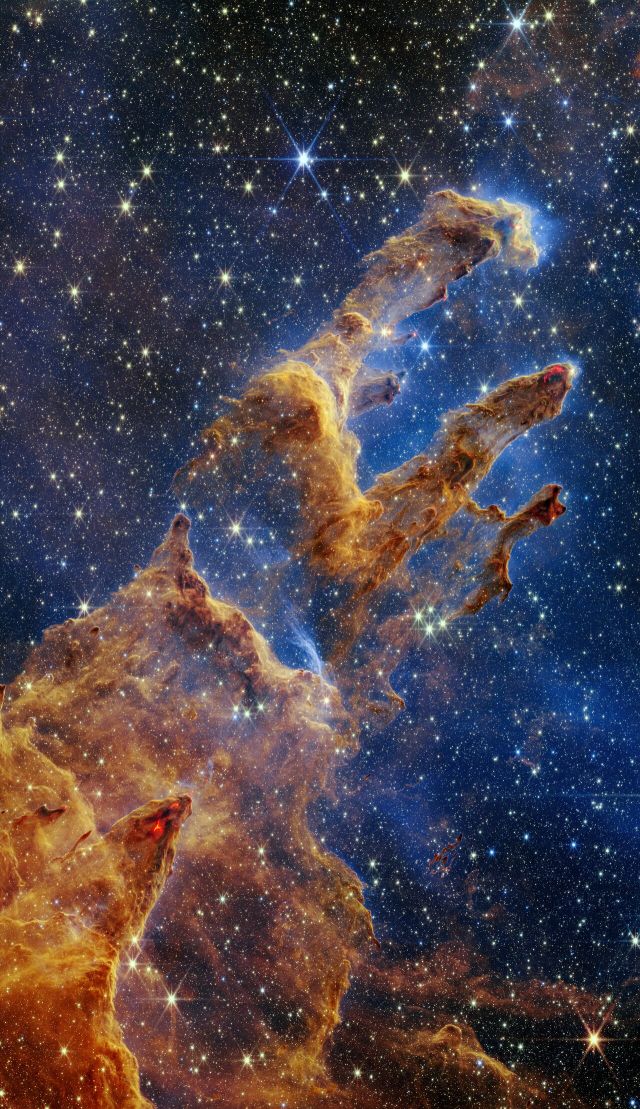 Space - Infrared view reveals hidden protostars in Pillars of Creation