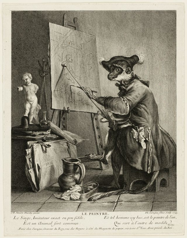 Art Minute - The Monkey Painter by Pierre-Louis de Surugue