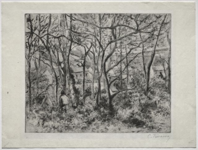 Art Minute - Wooded Landscape at L'Hermitage by Camille Pissarro