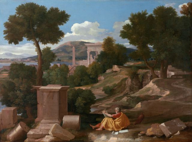 Art Minute - Landscape with Saint John on Patmos by Nicolas Poussin