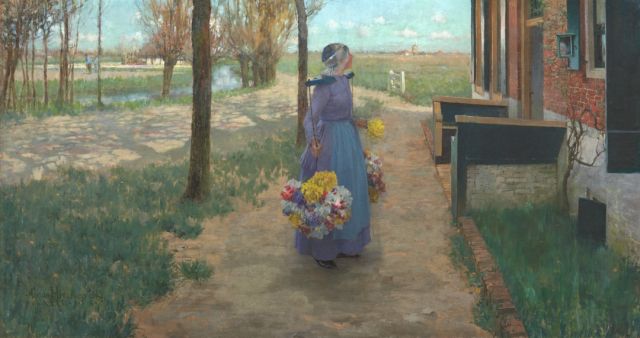 Art Minute - Flower Girl in Holland by George Hitchcock