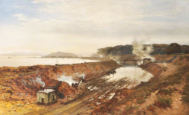 Great Structures - Manchester Ship Canal: industrial excavation captured on canvas