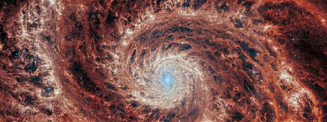 Space - Whirlpool galaxy M51: majestic spiral arms revealed in infrared