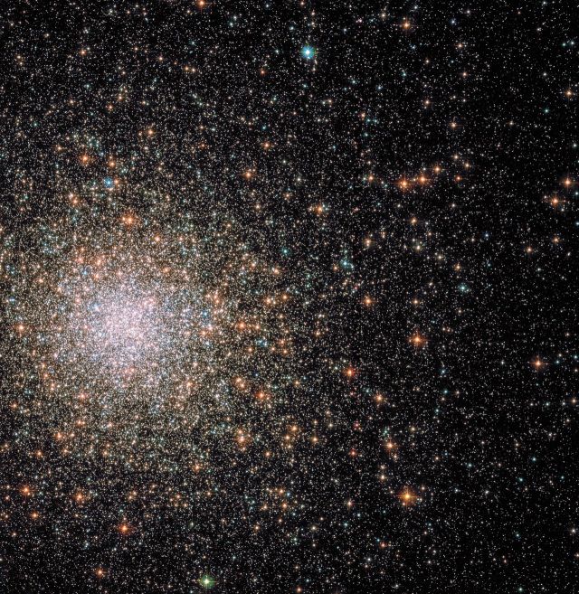 Space - Asymmetrical globular cluster Messier 62 hosts rare black hole