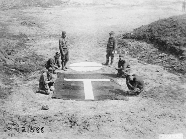 Inventions - Popham panel: sending Morse signals from ground to sky