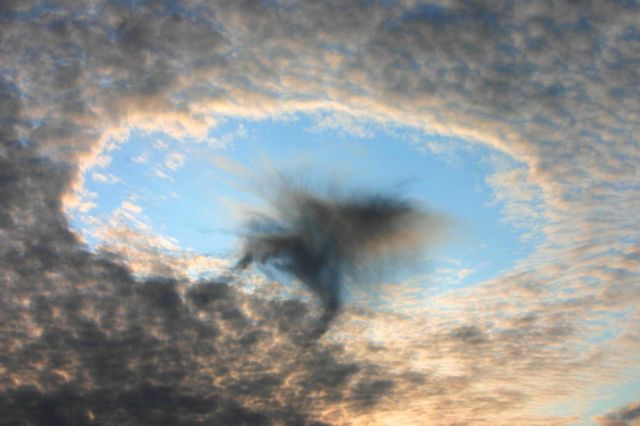 Weather - Fallstreak hole: giant gaps carved through icy clouds