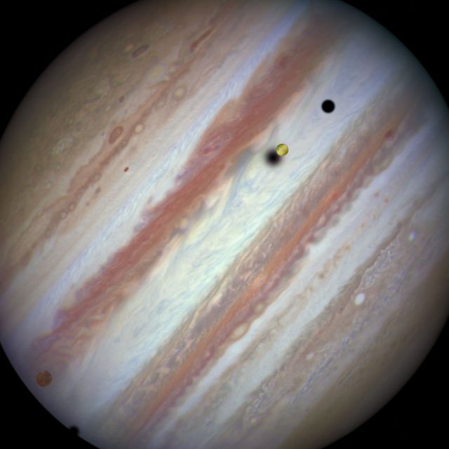 Space - Hubble captures rare triple moon parade across Jupiter