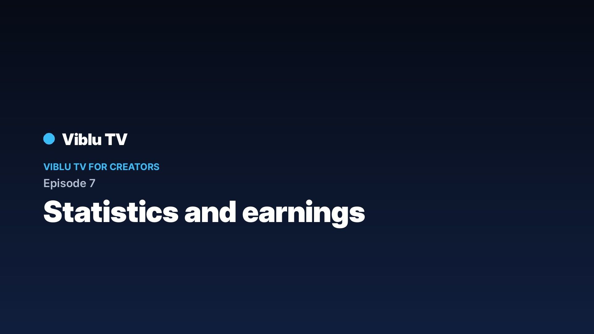 Statistics and earnings